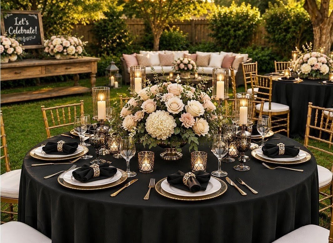 60" Round Scuba Tablecloth